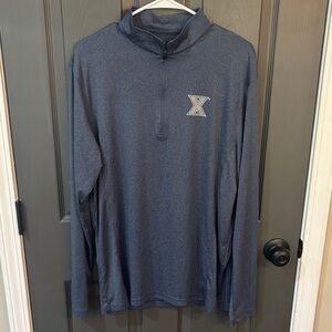 Men's Navy Quarter-Zip Long Sleeve Shirt